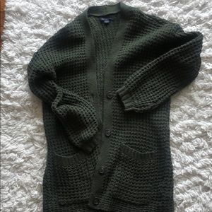 American Eagle XS Green Cardigan